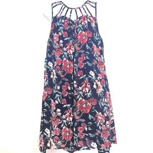 Navy floral dress